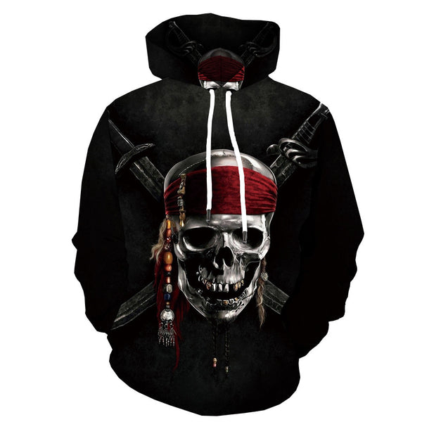 Gothic Retro Beauty Mask Skull Sweatshirt