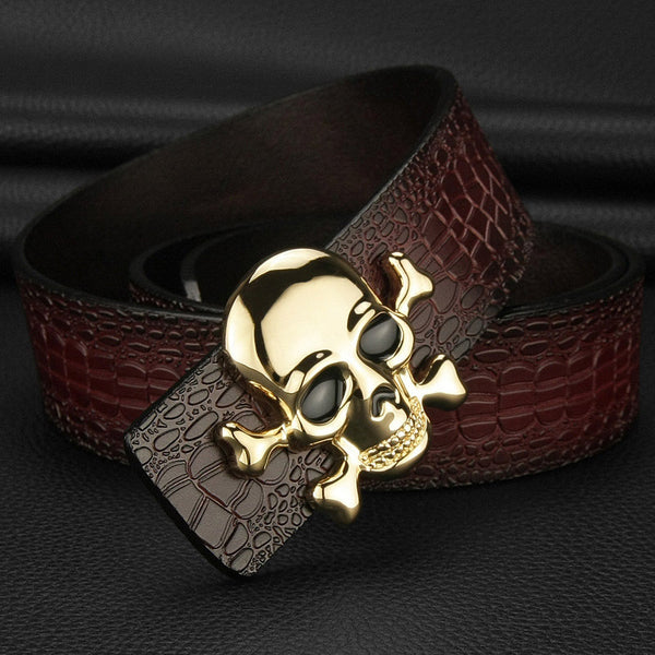 Middle Aged Men's Skull With Belt