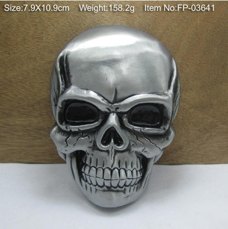 Zinc alloy skull belt buckle