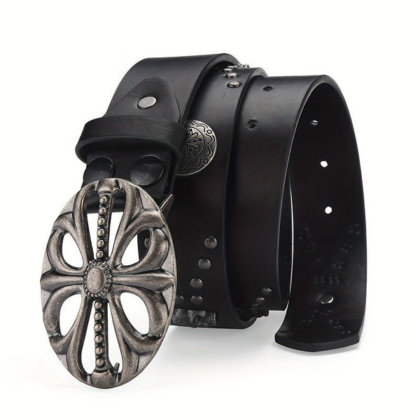 Retro Denim Punk Skull Rivet Y2Y Black Belt